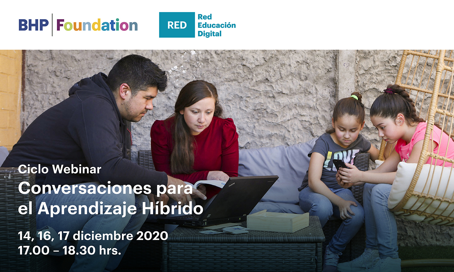 Del 14 al 17 de diciembre:Ciclo gratuito de conversaciones para el aprendizaje híbrido