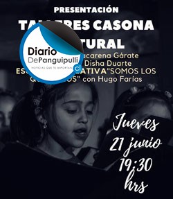 Hoy se realizarán tres talleres en la Casona Cultural de Panguipulli 