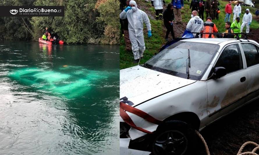 Rescatan cuerpo de hombre que cayó al río Bueno al interior de un vehículo
