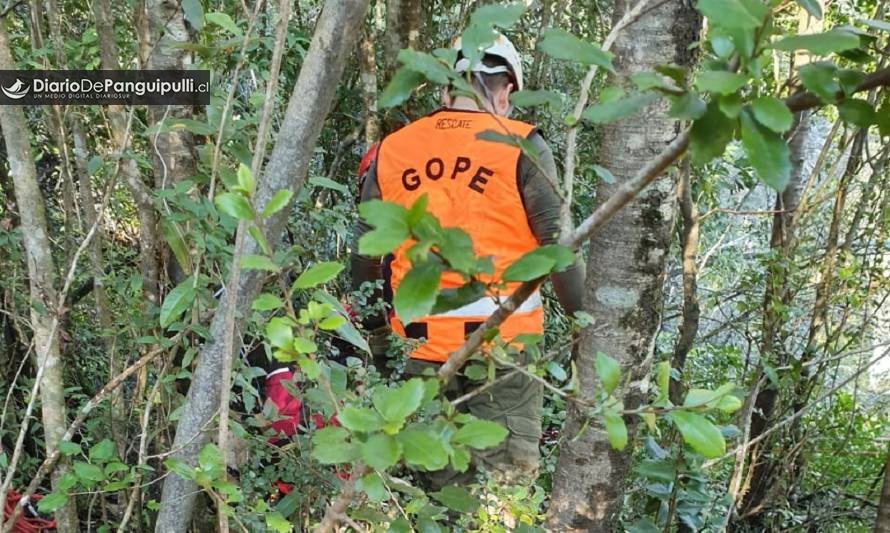 Sin resultados positivos continúa búsqueda de joven desaparecido en río Liquiñe