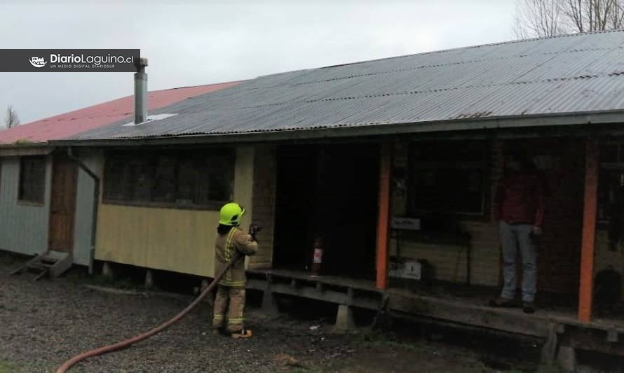 Principio de incendio en escuela de Las Huellas movilizó a Bomberos