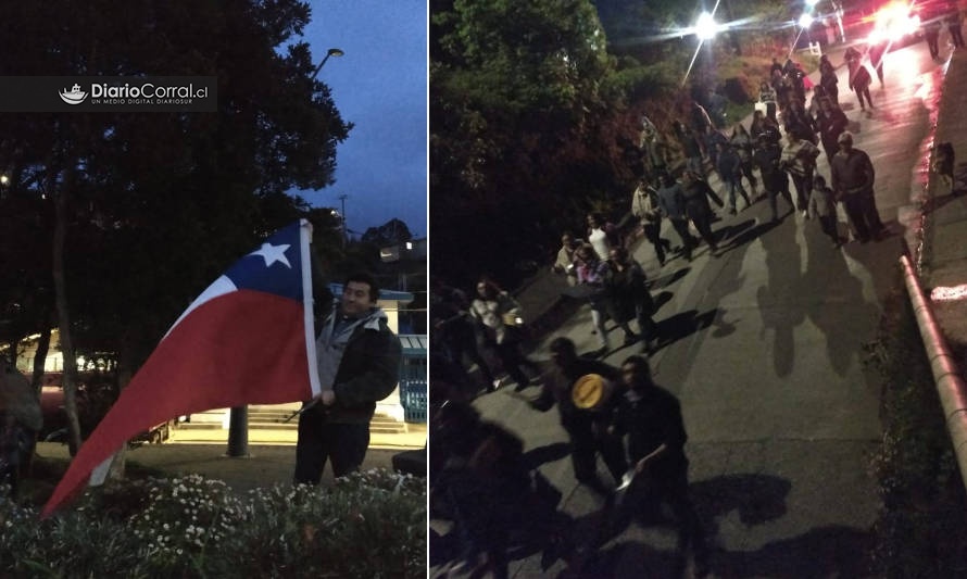 Vecinos de Corral protestan esta noche en forma pacífica