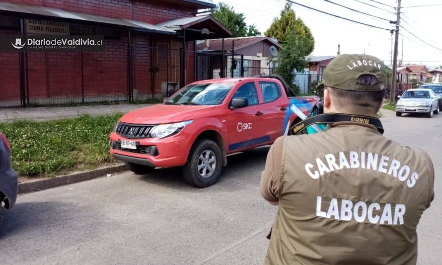 Carabineros recuperó en Valdivia camioneta robada en La Araucanía 