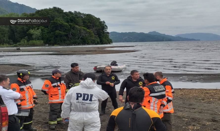 Identifican a mujer fallecida en lago Calafquén y buzos Gersa buscan a su acompañante