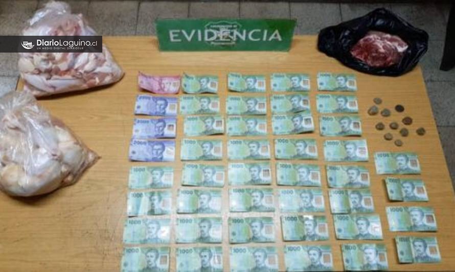 Carabineros sorprendió a delincuente robando en carnicería de Los Lagos