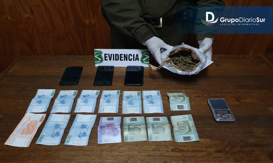 Detuvieron a 3 hombres por venta de marihuana en Río Bueno
