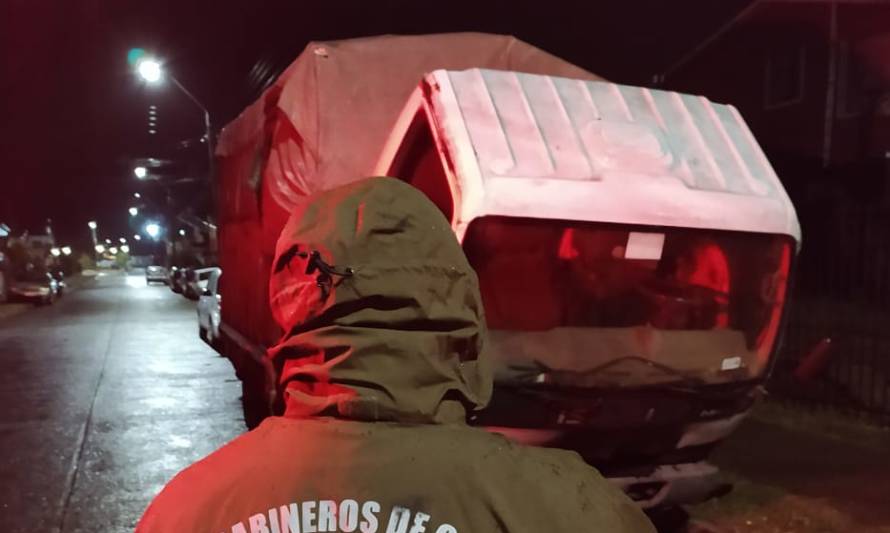 Detienen a sujeto acusado de incendiar un camión en Valdivia