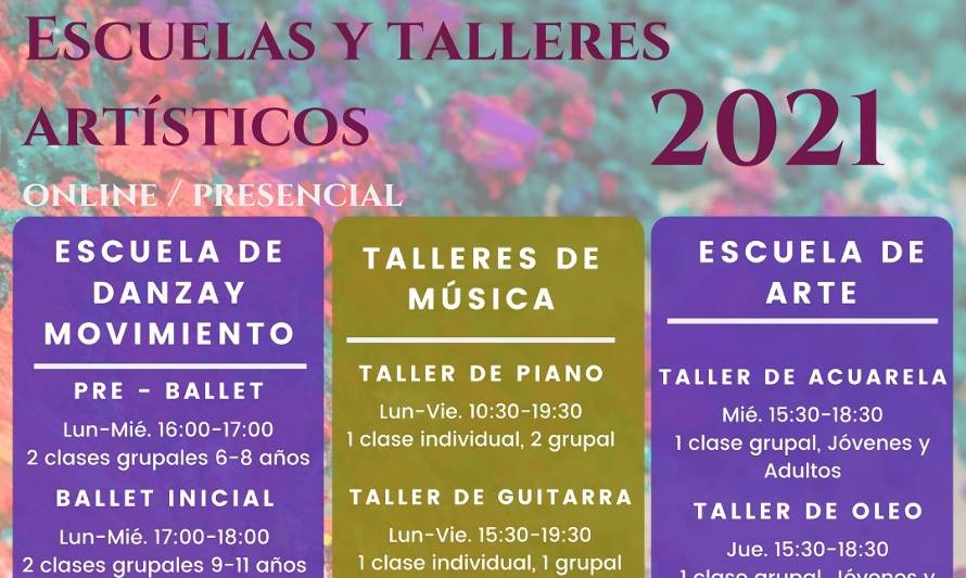 Inscripciones abiertas para Escuelas y Talleres Artísticos de la Casona Cultural de Panguipulli