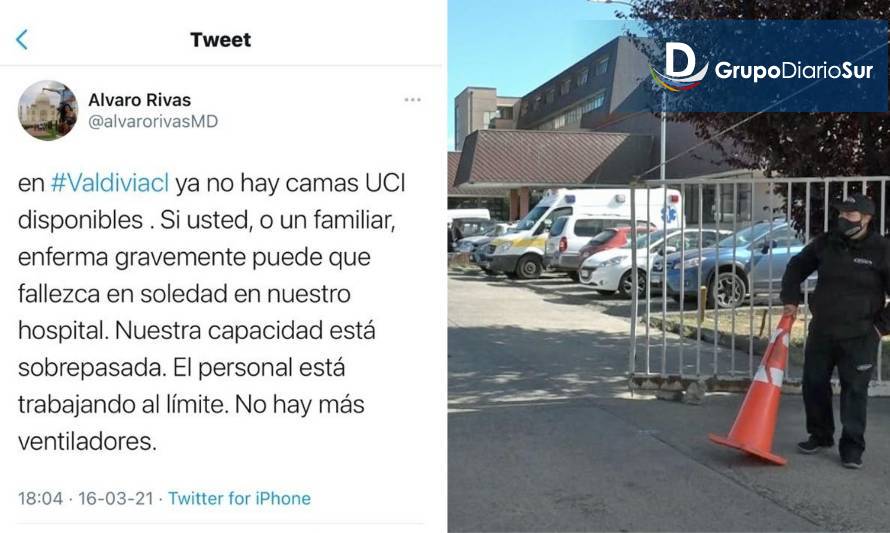 Alarmante confirmación: Hospital Base de Valdivia sin camas UCI