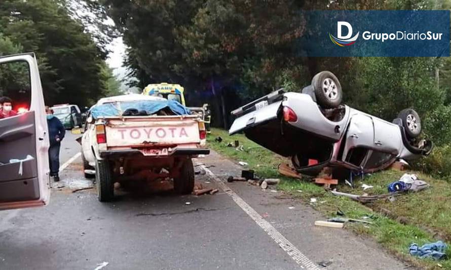 Un fallecido dejó colisión de camionetas este lunes en ruta Paillaco-Valdivia