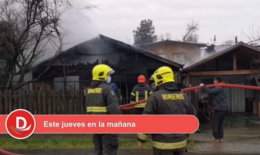 Incendio en Panguipulli pudo ser controlado por vecinos y bomberos