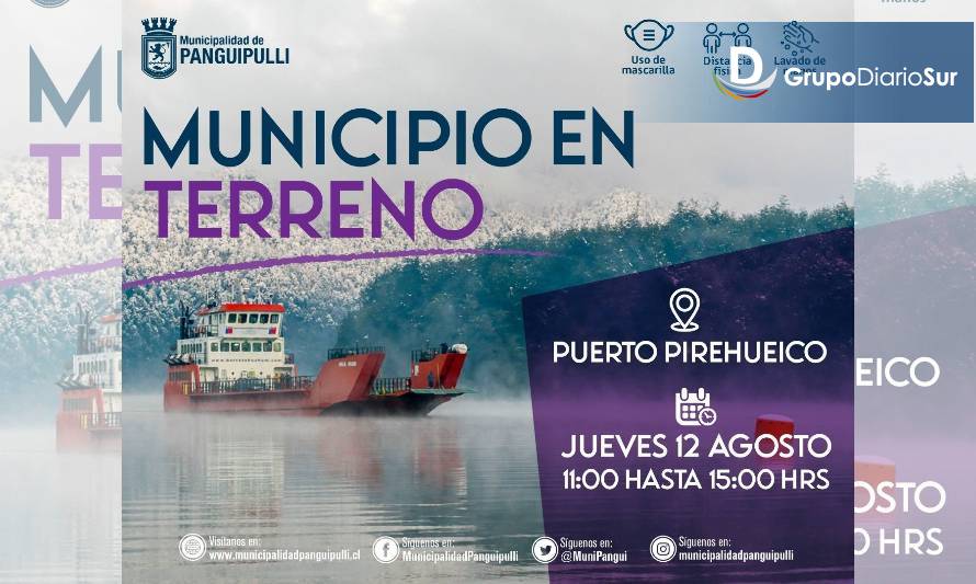 Municipalidad de Panguipulli visitará Puerto Pirehueico con diversos servicios