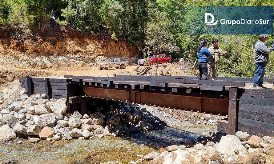 Municipalidad de Panguipulli inaugura puente en Trafún