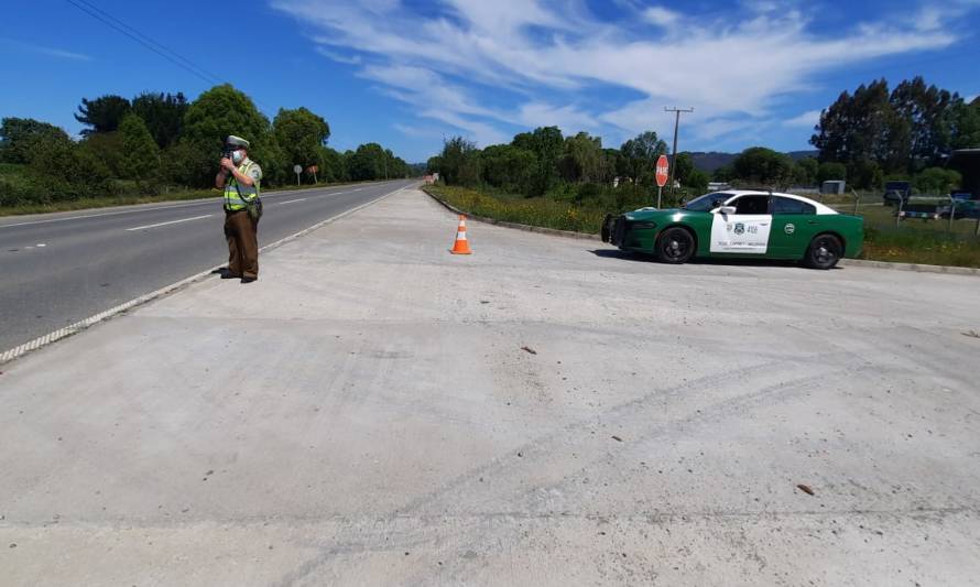 Ya van 445 multas este año:  aumentan controles en ruta Valdivia-Paillaco