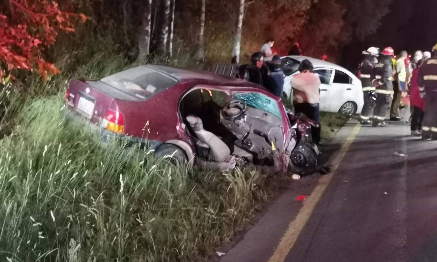Colisión vehicular en Panguipulli dejó 3 lesionados de carácter grave