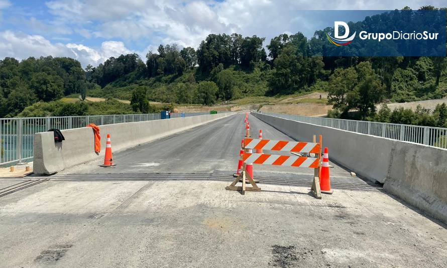 Ya hay fecha para la apertura oficial del nuevo Puente Ciruelos en Los Lagos