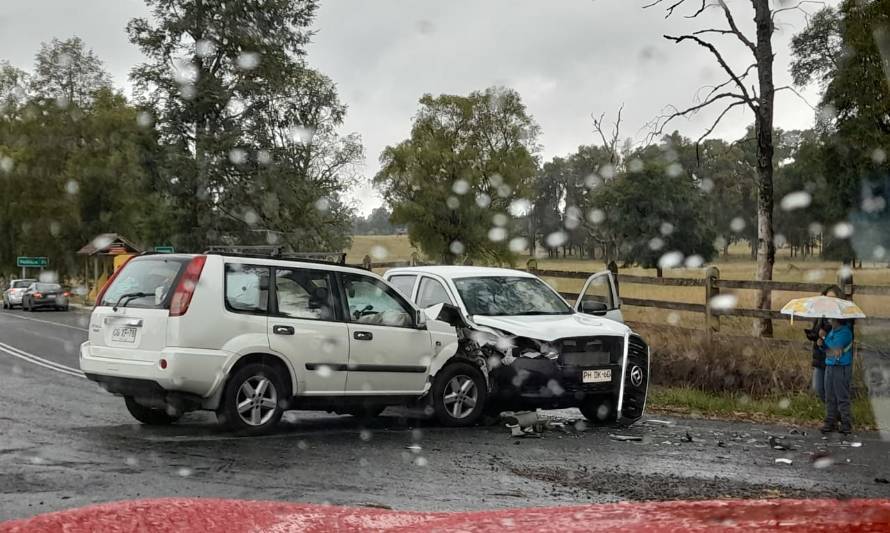 Paillaco: reportan colisión vehicular en cruce Purrihuín