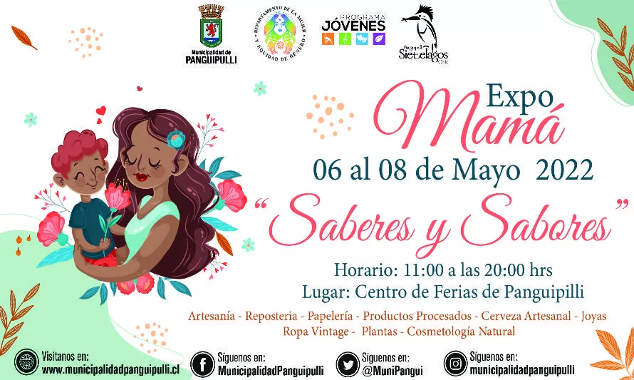 Municipalidad de Panguipulli invita a “Expo Mamá 2022 Saberes y Sabores”