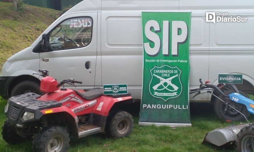 Carabineros de Panguipulli recuperaron cuatrimoto y motocultor tras persecución  