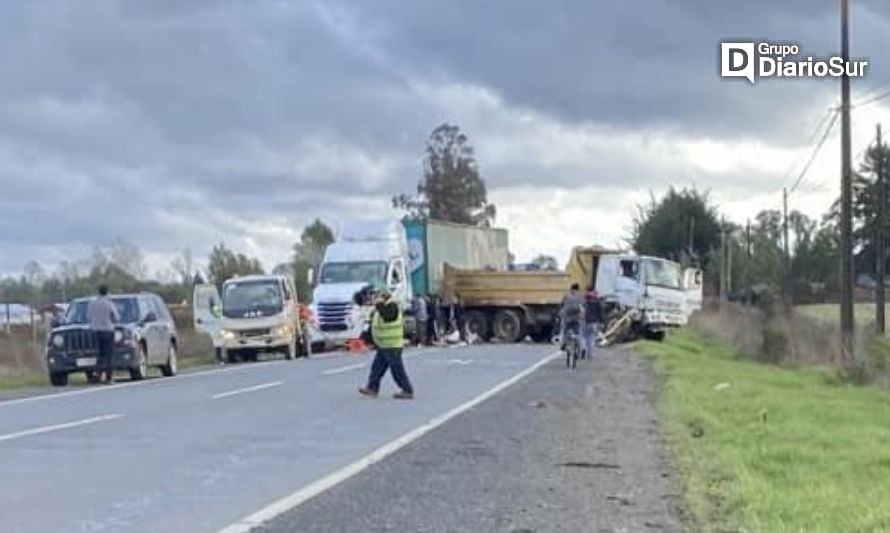 Violenta colisión en ruta Mariquina-Valdivia