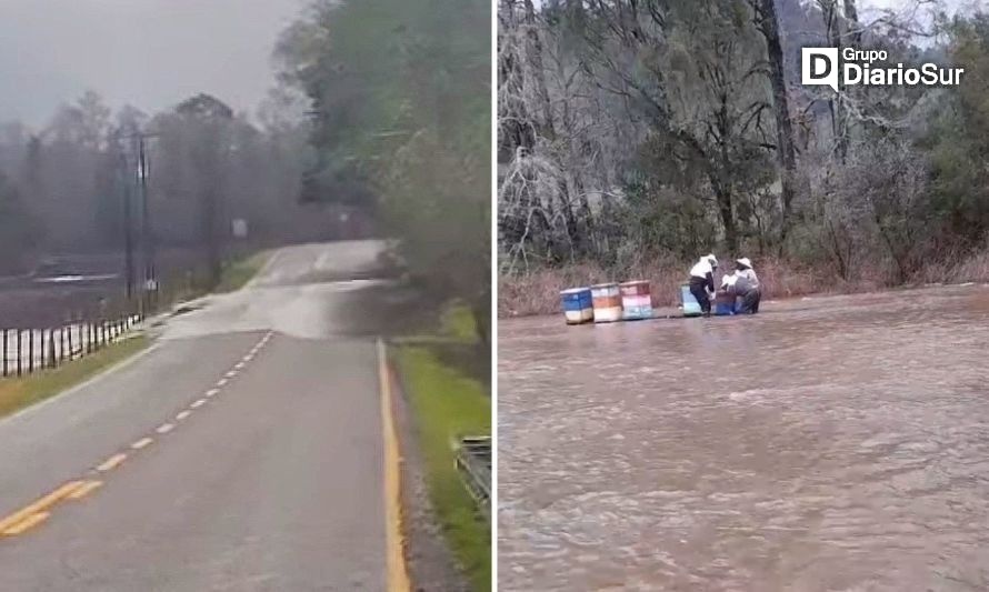 Reportan desborde de río Cumilahue en Futrono