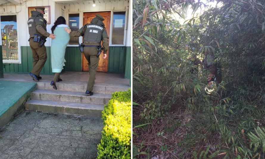 Carabineros rescata a menor desde una quebrada en Panguipulli