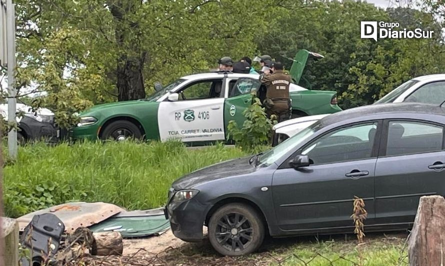 Reportan detención de sospechosos tras persecución policial en ruta Valdivia-Paillaco