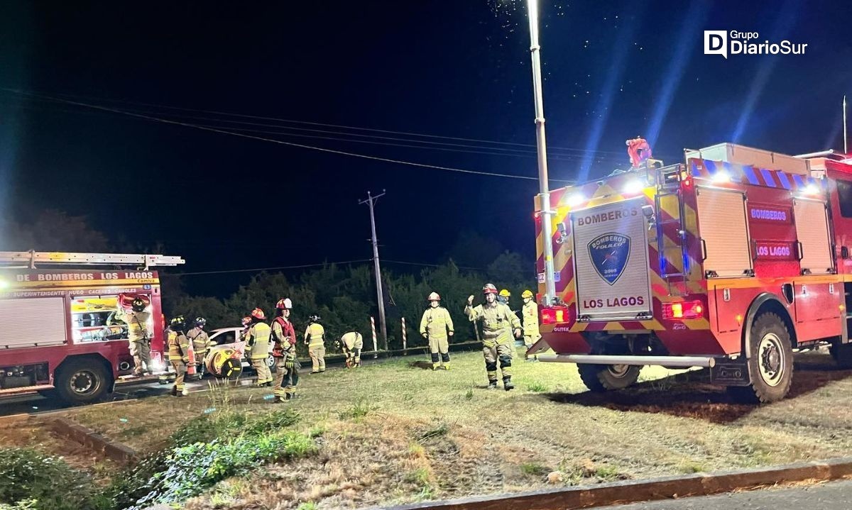 Los Lagos: Reportan colisión múltiple en cruce a Riñihue