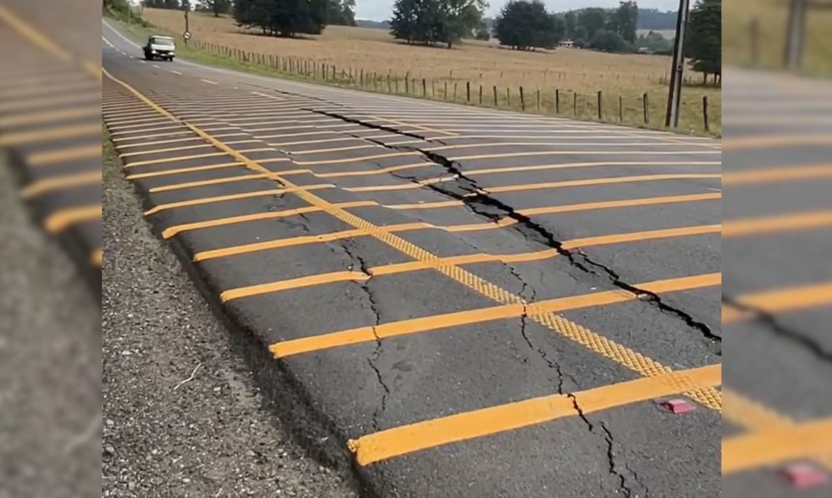 Municipio solicita reparación urgente de grieta en ruta de acceso a Panguipulli