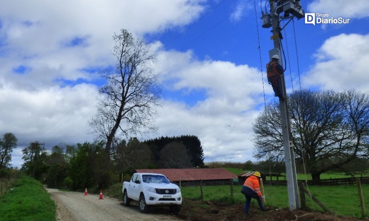 Socoepa informa suspensión de suministro eléctrico en sectores rurales de Paillaco