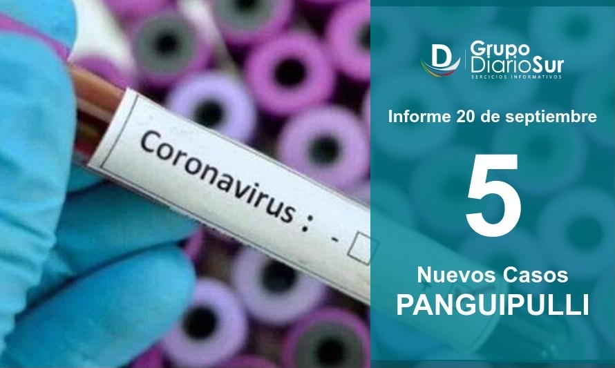 Panguipulli encabeza informe regional con 5 contagios en las últimas 24 horas