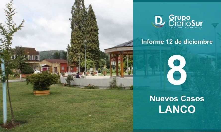 Un menor de 3 años entre los 8 casos confirmados hoy en Lanco