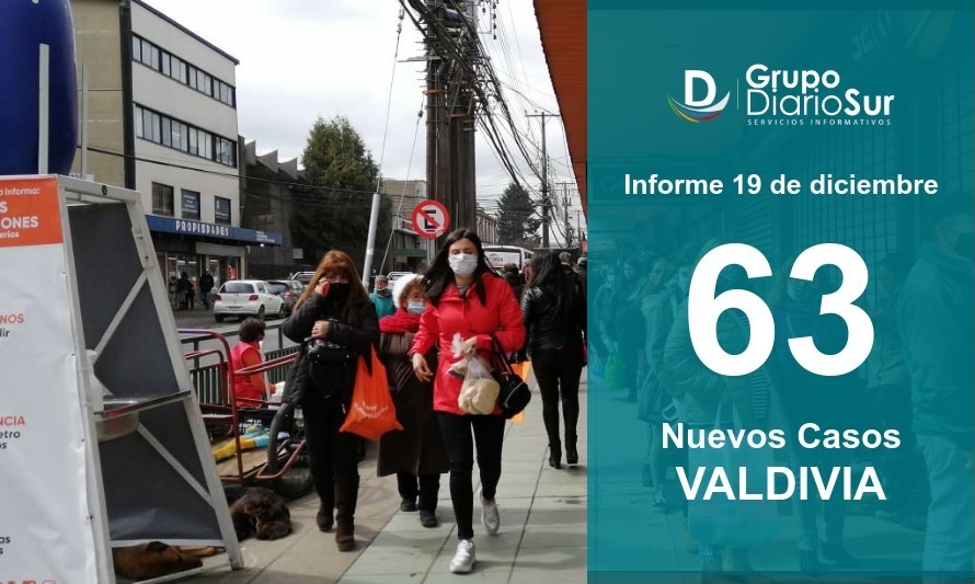 Preocupación en Valdivia: Comuna suma 63 nuevos casos de Covid-19