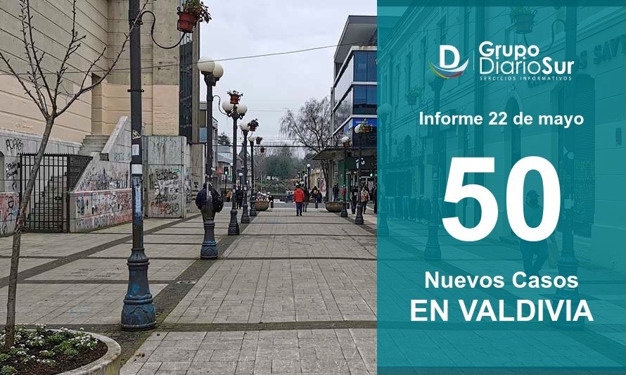 Valdivia sumó este sábado 50 casos nuevos de Covid