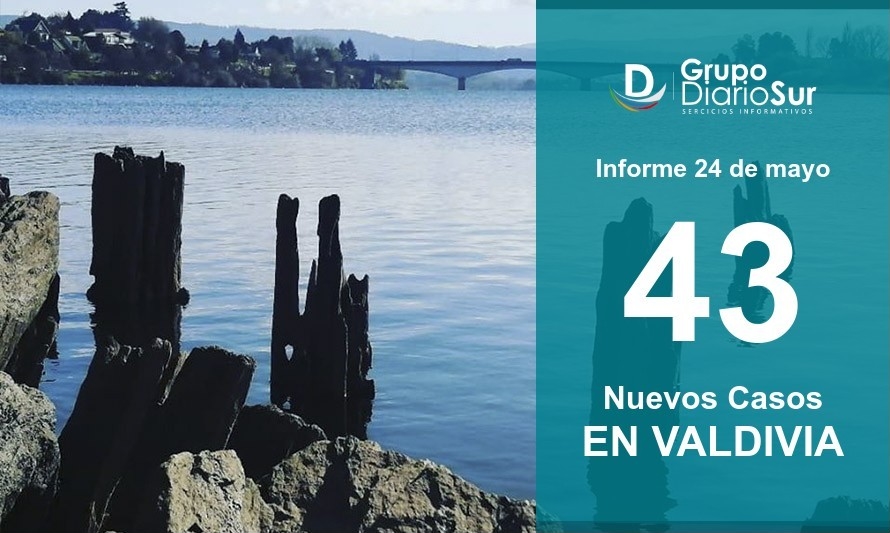 Valdivia sumó 43 contagios y redujo casos activos a 335