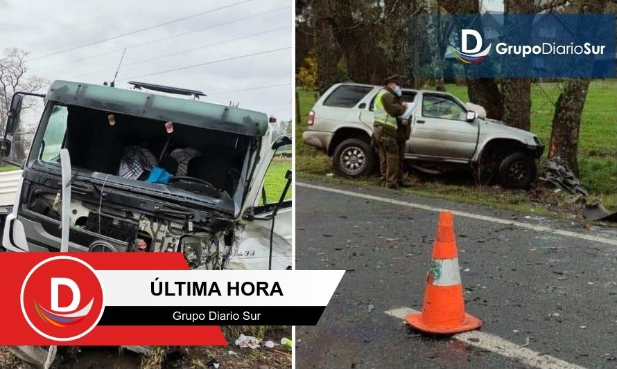 Profesor falleció en colisión frontal de vehículo y camión en Puyehue