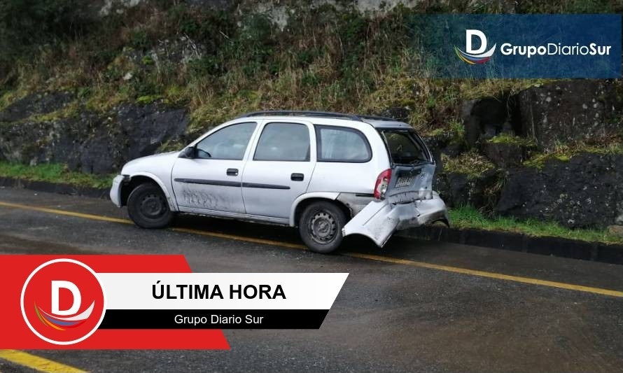 Reportan triple colisión en ruta Futrono - Llifén 