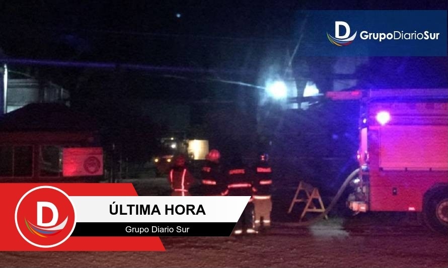 Incendio declarado en empresa Temsa de Los Lagos